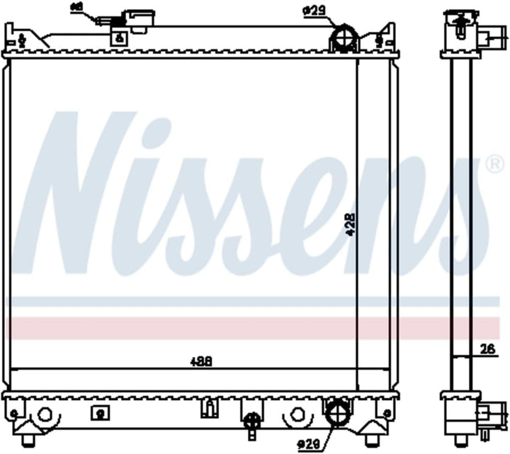 Nissens 64155 Kühler, Motorkühlung