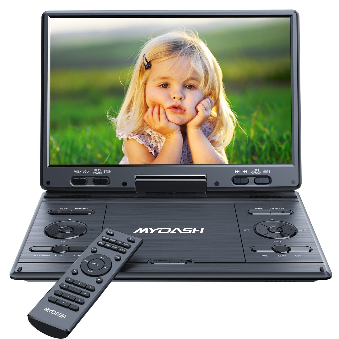 14.1Tragbarer DVD-Player für das Auto,Kinder mit 12,5 grossem HD-Drehbildschirm, exklusives Tastende