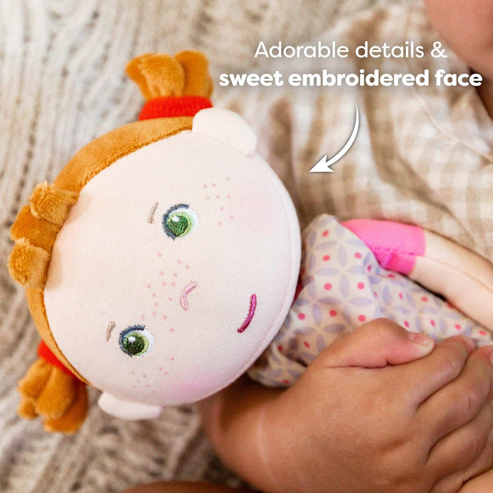 HABA Kuschelpuppe Roya – Weiche Stoffpuppe 25 cm, ideal für Babys und Kleinkinder – waschbar bei 30