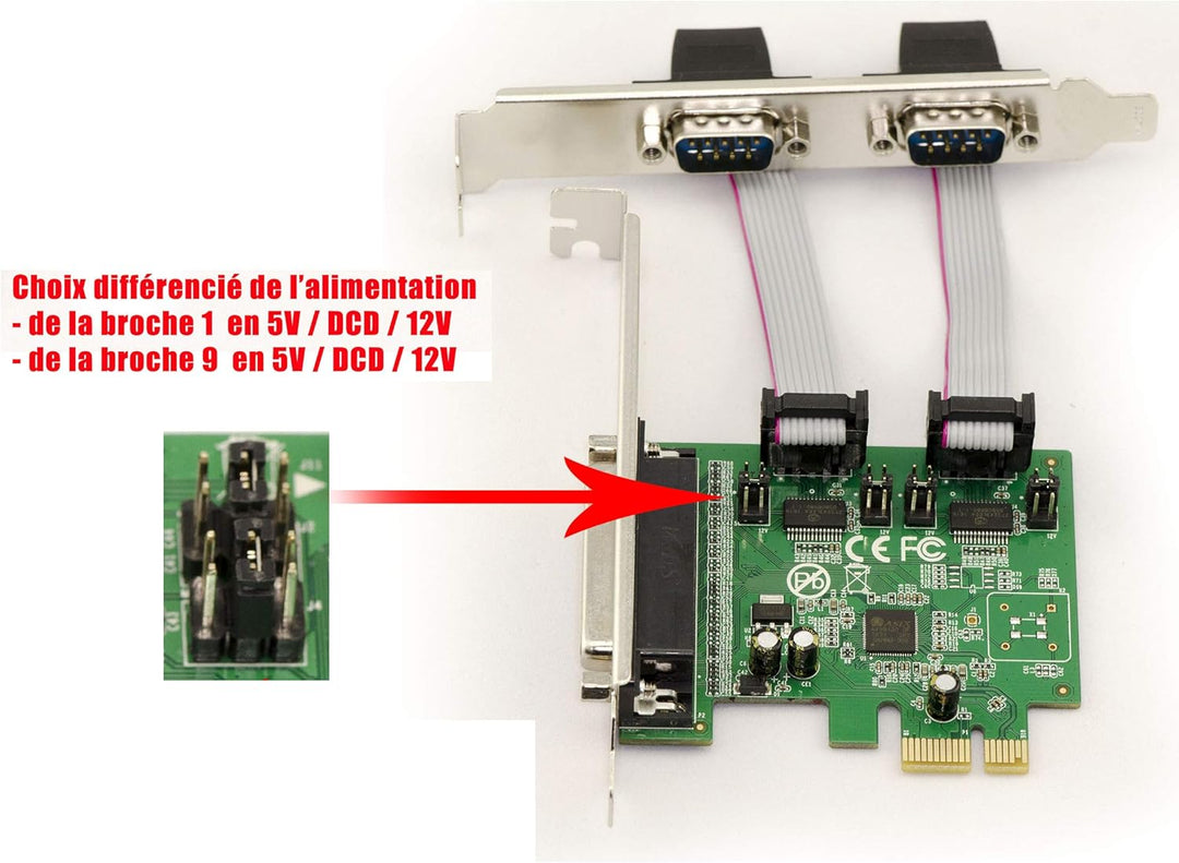KALEA-INFORMATIQUE PCI Express PCIe Controller-Karte Parallel IEEE1284 LPT SPP ECP und serielle RS23