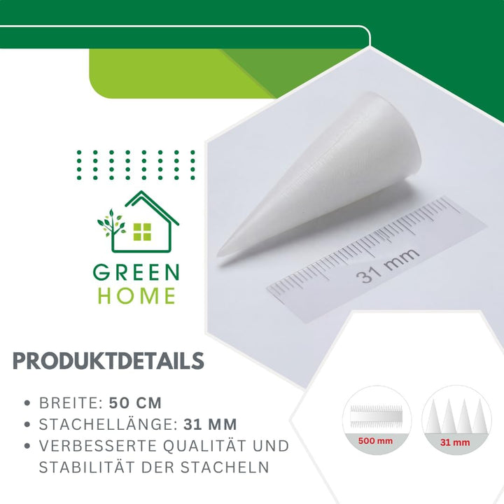 Green Home Entlüftungsroller 50 cm mit Spritzschutz - Stachellänge: 31 mm - Profi-Qualität 50 cm Rol