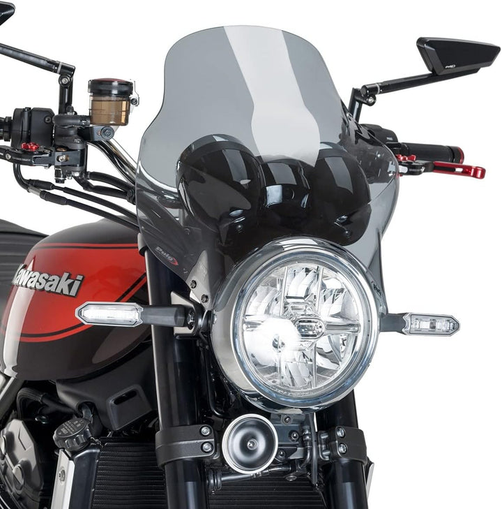 Windschild Puig Top kompatibel für Kawasaki Z 900/650 RS rauchgrau