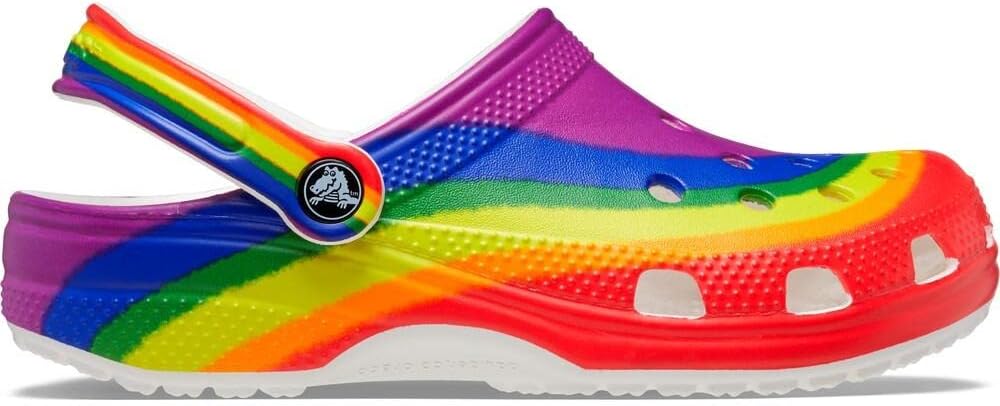 Crocs Unisex Classic Printed Floral ClogsHolzschuh 37/39.5 EU Regenbogen Regenbogen Riemen, 37/39.5
