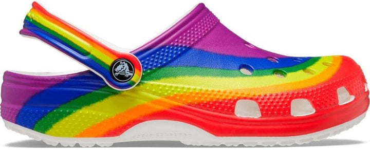 Crocs Unisex Classic Printed Floral ClogsHolzschuh 37/39.5 EU Regenbogen Regenbogen Riemen, 37/39.5