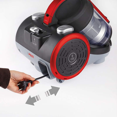 Polti PBEU0105 Bodenstaubsauger mit Zyklonfiltrierung, 2 liters, Schwarz_rot, Schwarz_rot