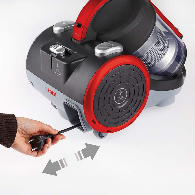 Polti PBEU0105 Bodenstaubsauger mit Zyklonfiltrierung, 2 liters, Schwarz_rot, Schwarz_rot