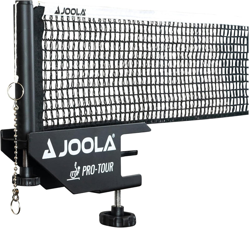 Joola Unisex – Erwachsene Post-Set Pro Tour Tischtennisnetz, Schwarz, 152cm Single, Single