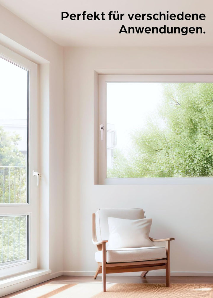 4 Abschliessbare Fenstergriffe Weiss - 𝗞𝗶𝗻𝗱𝗲𝗿𝘀𝗶𝗰𝗵𝗲𝗿 - Einfache Montage - Mit 8 universalen Schlüssel