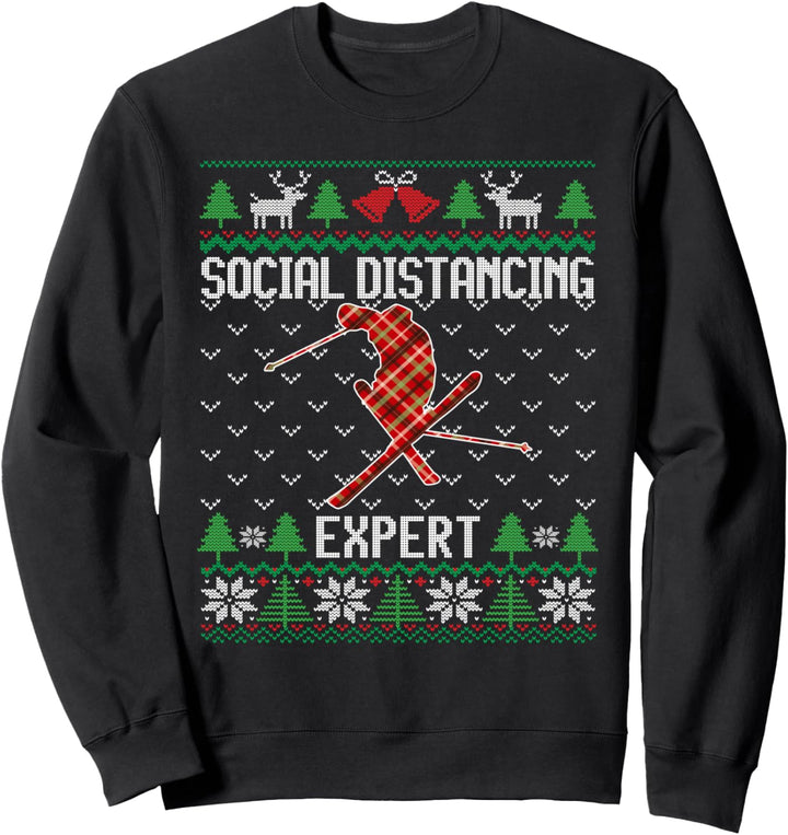 Skiing Social Distancing Expert | Skier Christmas | Ski Sweatshirt