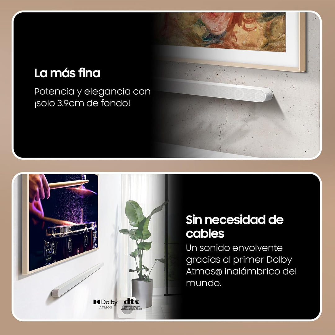 Samsung Soundbar HW-S801D/ZF S-Serie, 10 Lautsprecher, Wireless Dolby Atmos, 3.1.2-Kanal-Audio, Q-Si