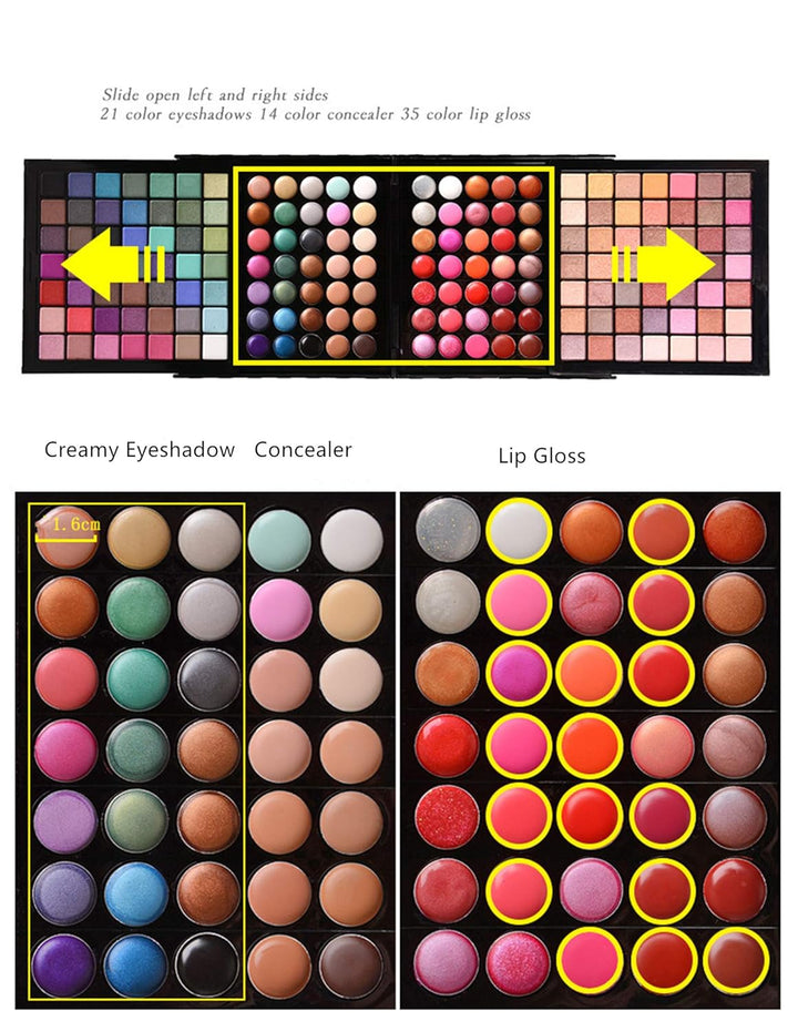 CHSEEO Schmink Geschenkset Make-Up Set Kosmetik Makeup Paletten Schminkkoffer Schminke für Gesicht,