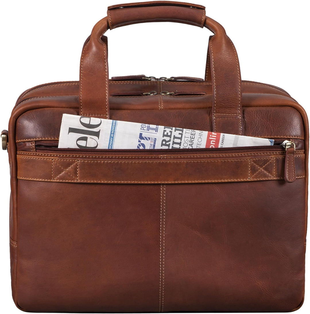 STILORD 'Experience' Vintage Lehrertasche Leder gross für Herren Damen XL Aktentasche Business Schul