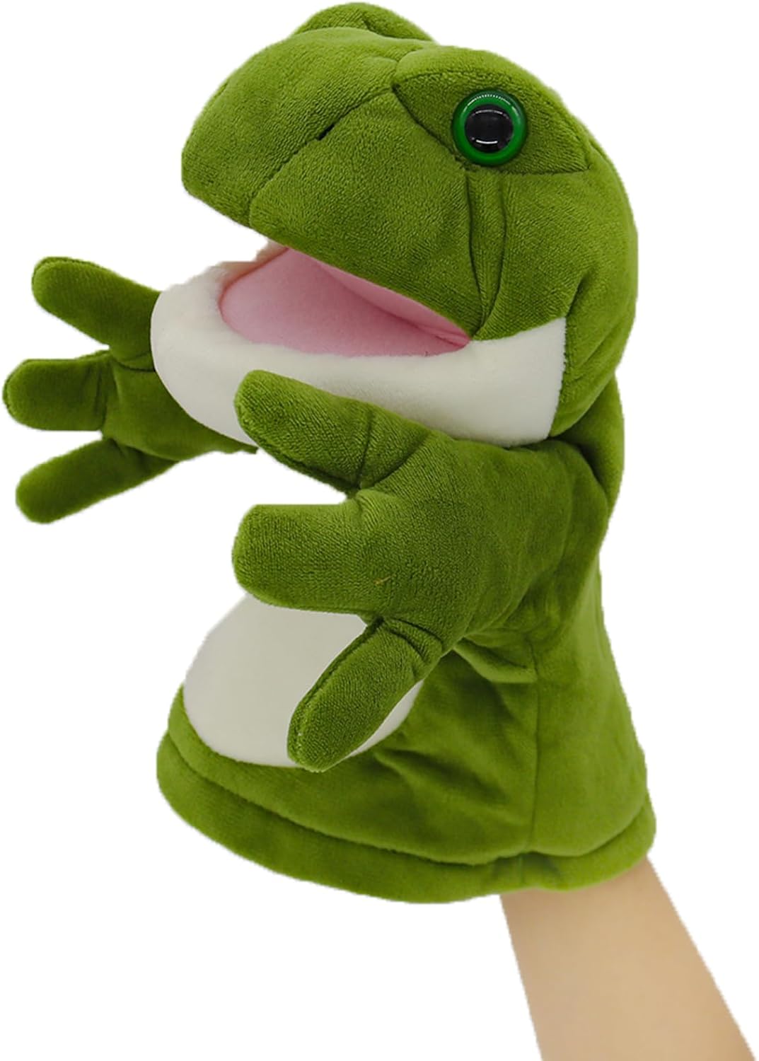 Tiny Heart Handpuppen Frosch Plüschtier Plüschspielzeug Kinder mit funktionierendem Mund Niedlich We