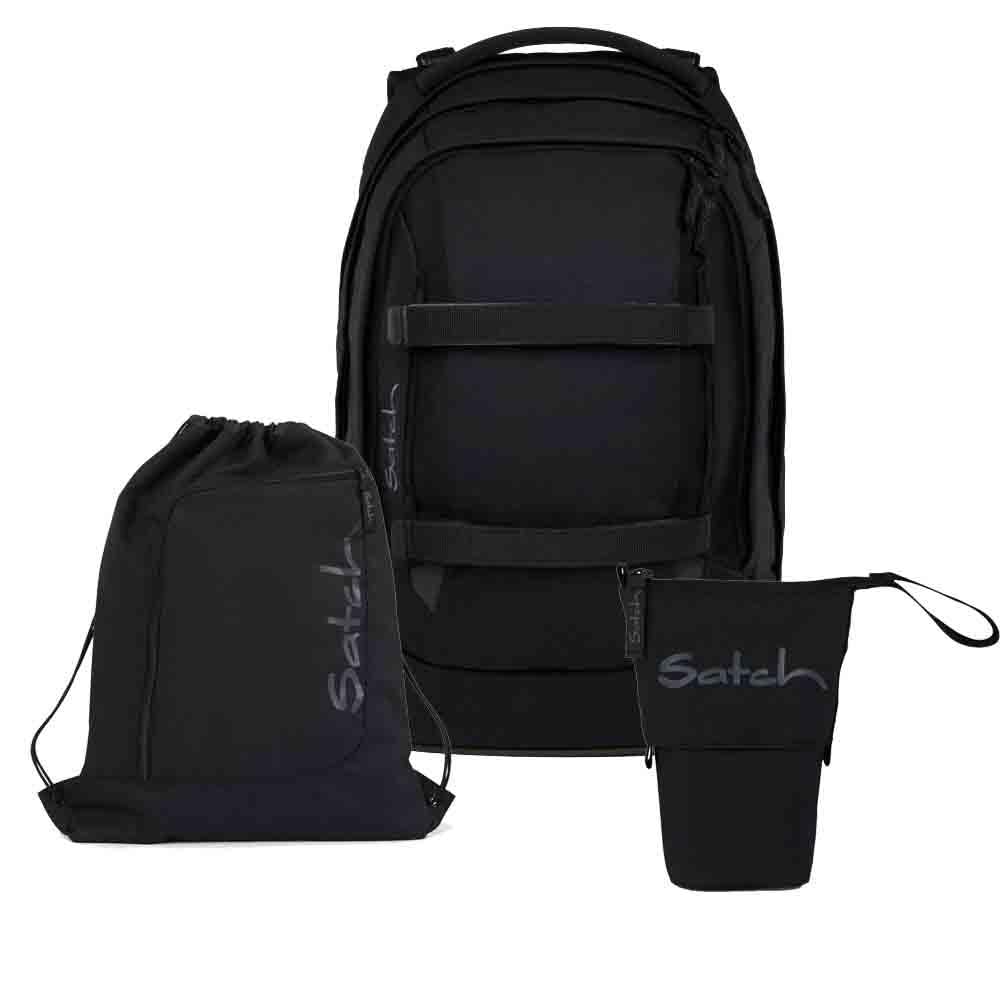 Satch Pack Pencil Slider Light Edition Schulrucksack Set 3tlg. inkl. Sportbeutel (Blackjack), Blackj