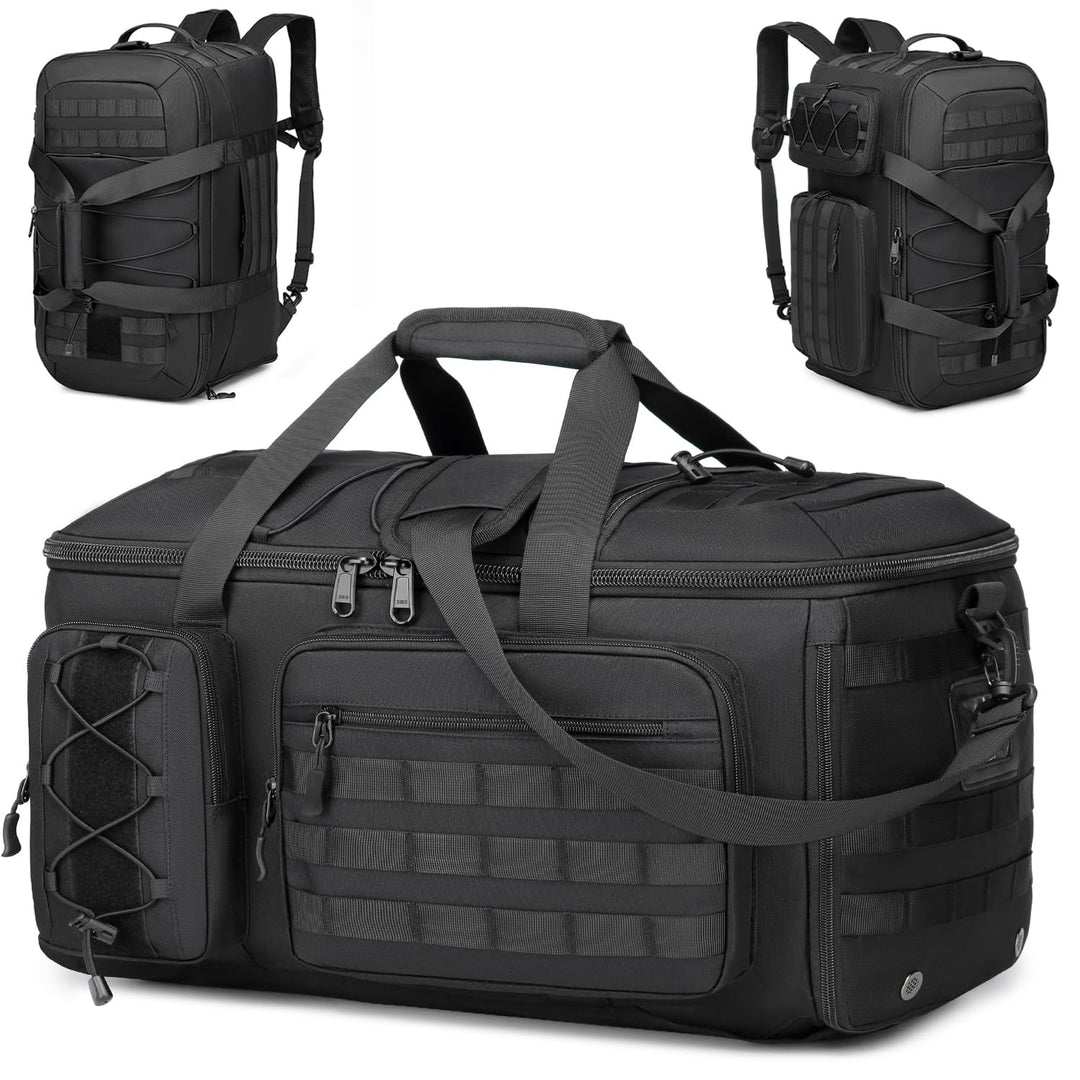 3 in 1 Sporttasche Herren mit Schuhfach &amp; Rucksackfunktion Taktische Reisetasche Handgepäck Rucksack