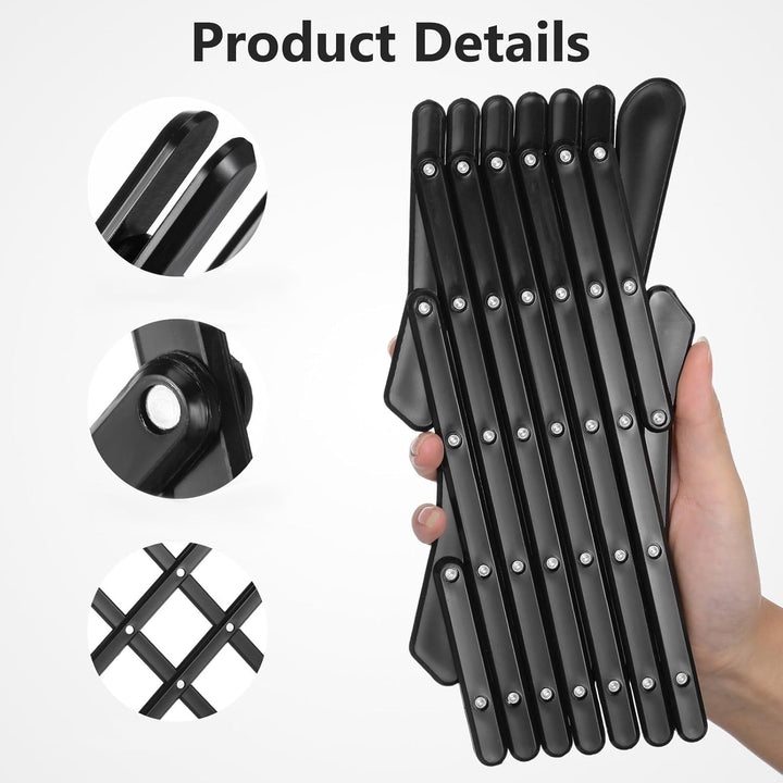 SHINEOFI 2 Stück Auto Haustierbarriere aus Pp Schwarzes Fenstergitter für Hunde mit Flexiblem Sitz u
