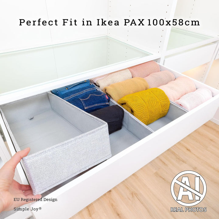 SIMPLE JOY® PAX100 FileFolding Box für IKEA Pax Kleiderschrank; DAS ORIGINAL; passgenau; Stabiler Bo
