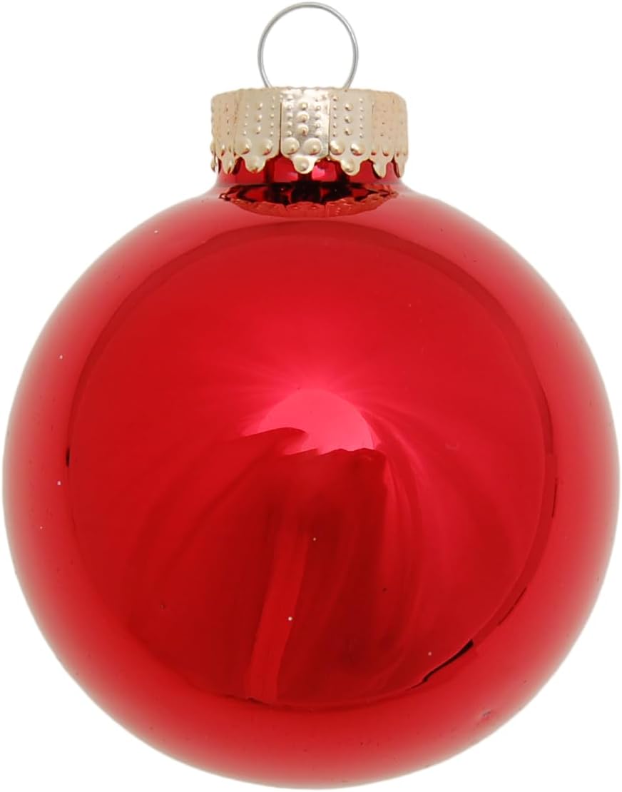 Krebs Glas Lauscha - Weihnachtsdekoration/Christbaumschmuck aus Glas - Weihnachtskugeln - Motiv: Rot