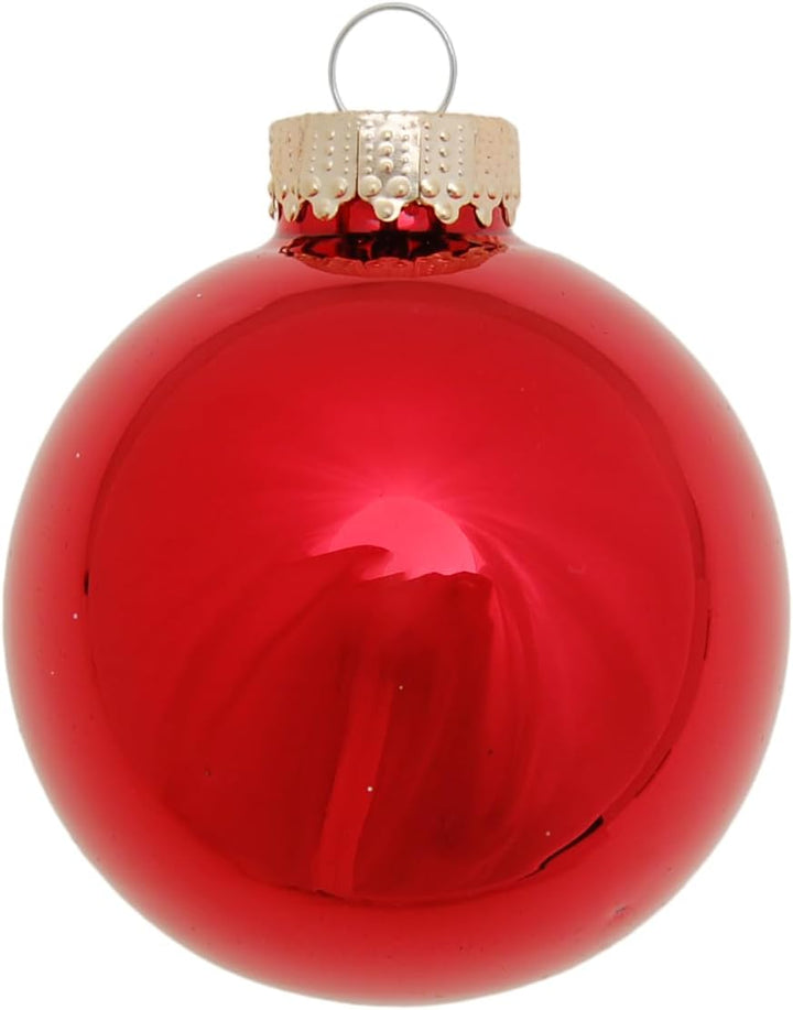 Krebs Glas Lauscha - Weihnachtsdekoration/Christbaumschmuck aus Glas - Weihnachtskugeln - Motiv: Rot