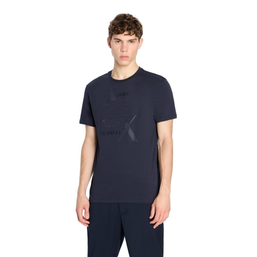 Armani Exchange Herren Regular Fit Ax Eagle Tee T-Shirt S Navy, S Navy