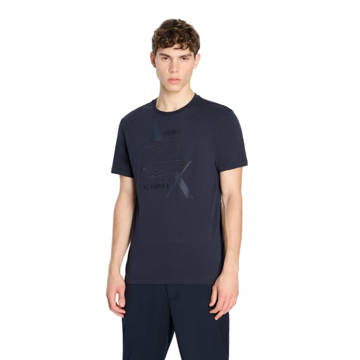 Armani Exchange Herren Regular Fit Ax Eagle Tee T-Shirt S Navy, S Navy