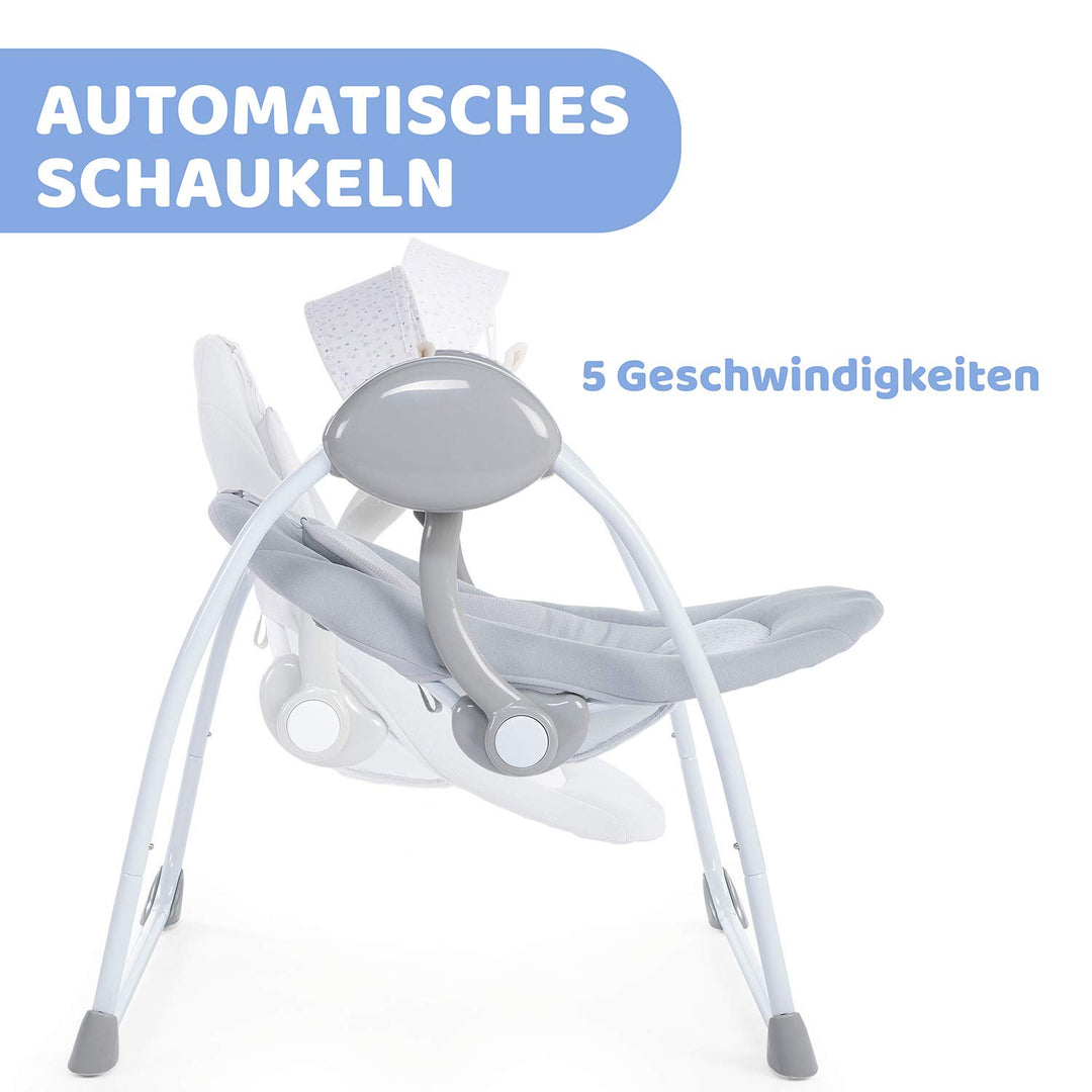 Chicco Relax & Play Elektronische Babywippe ab 0 Monaten bis 9 kg,Verstellbare Wippe und Babyschauke