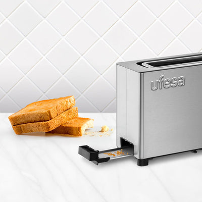 Ufesa Plus Delux Toaster 1 Extra Lange Scheibe, LCD-Digitalbildschirm, 1050 W, 1 breiter Schlitz, 7