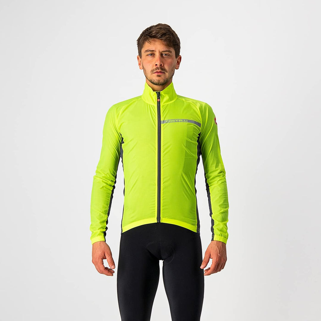 CASTELLI Herren Squadra Stretch Jkt Jacket L Gelbes Fluo/Dunkelgrau