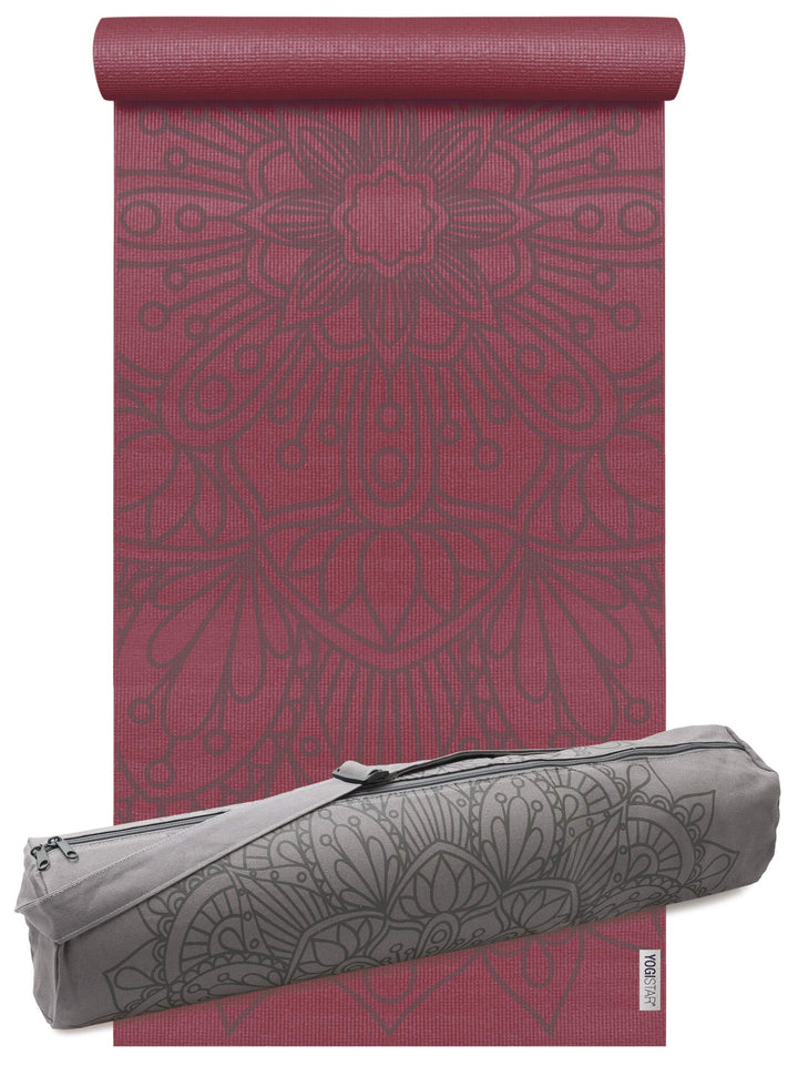 Yoga-Set Starter Edition - Lotus Mandala (yogamatte + Yogatasche) rot, rot