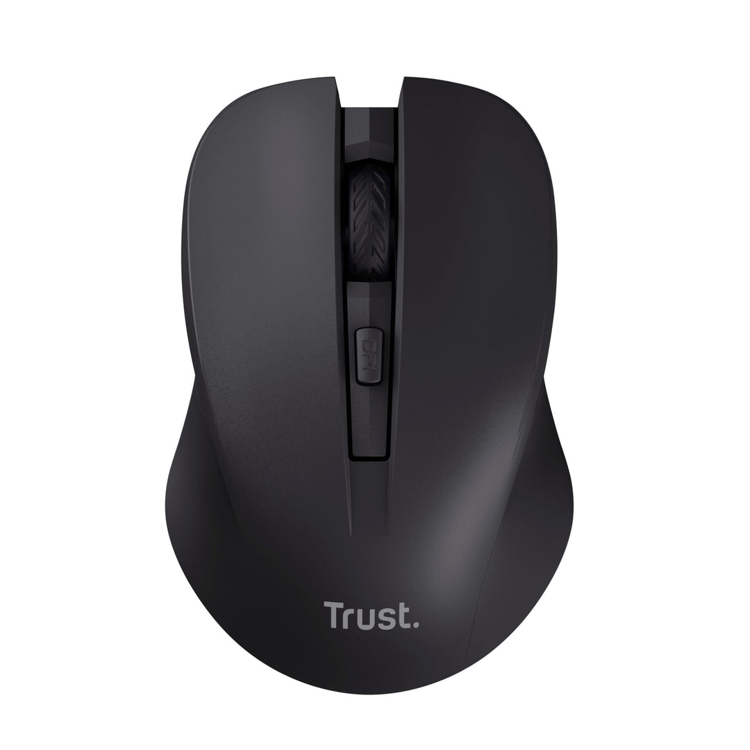 Trust Mydo Leise Funkmaus, 82% aus Recyclingkunststoff, 1000-1800 DPI, Verstaubarer USB Mikroempfäng
