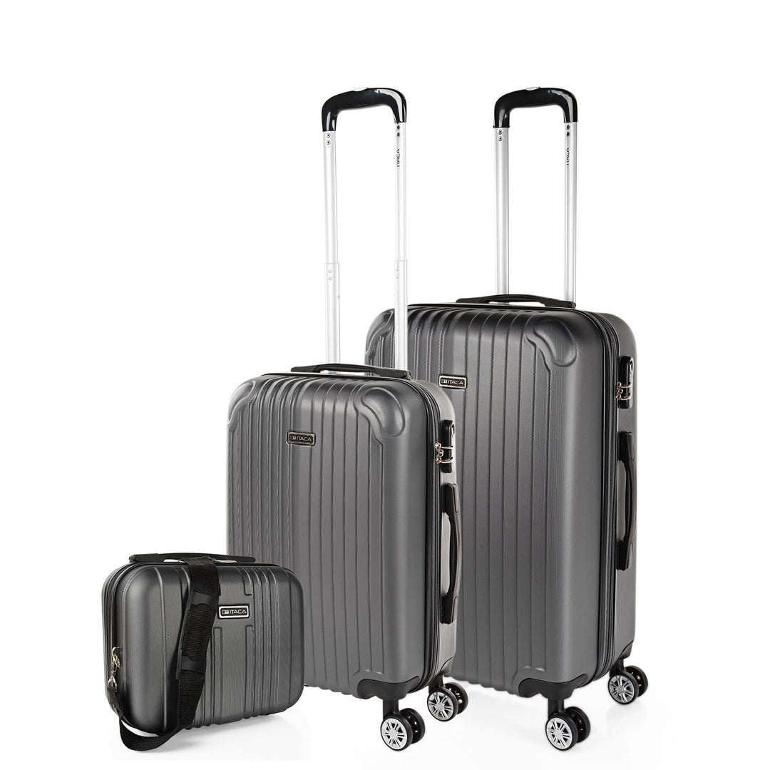 ITACA - Koffer Set Mit Rollen In Gross Für Reisen - Reisekoffer Set Aus Robuster Hartschalenkoffer-S