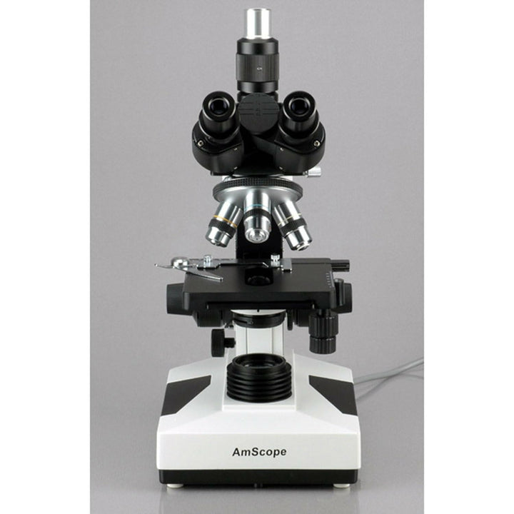 AmScope T490B-DKO Trinokulares Dunkles Feld Verbundmikroskop mit Ölkondensator, 40X-2000X, 12" x 9"