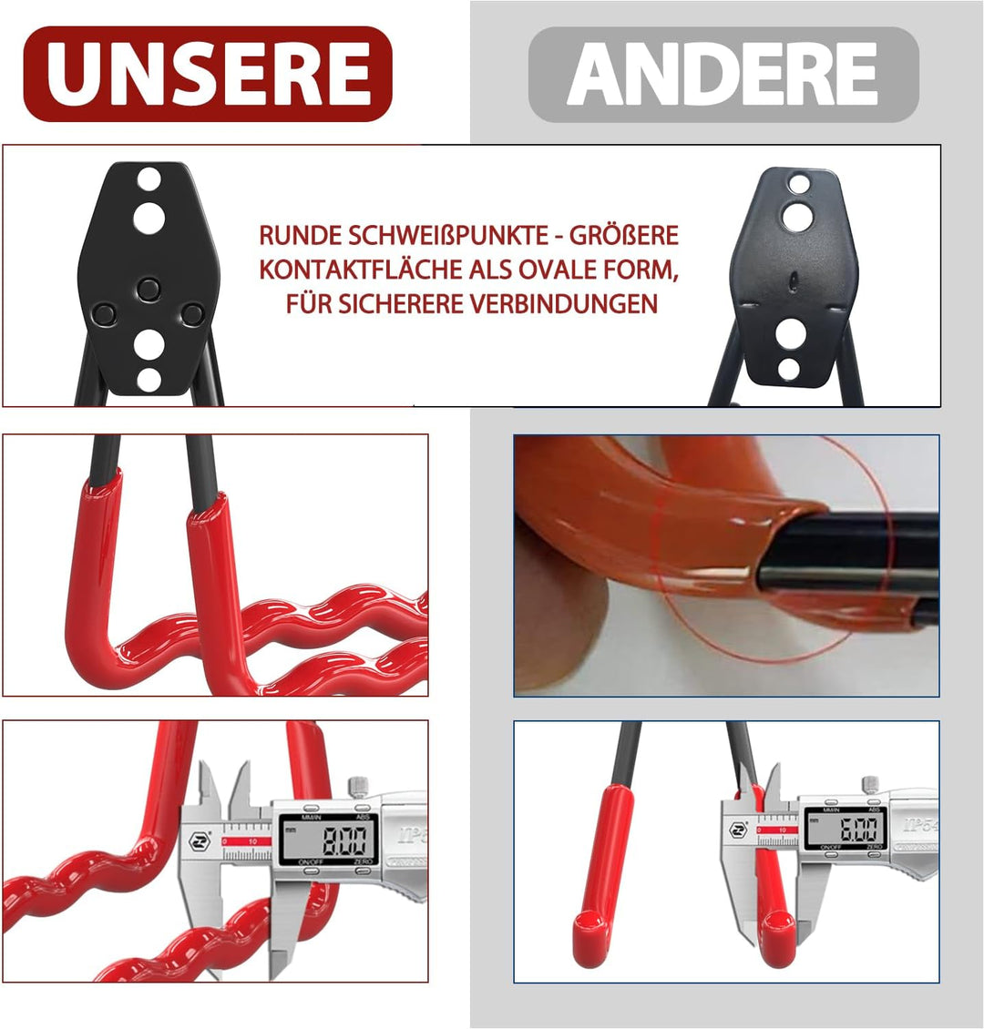 3-H Wandhaken Garage, Gerätehaken Schwerlast Doppelhaken 31 Stück für Leiter, Geräte, Werkzeuge, Sch