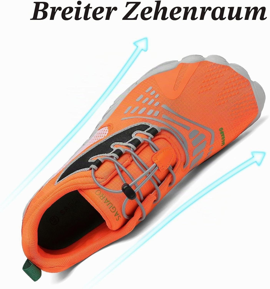 SAGUARO Unisex Barfussschuhe Traillaufschuhe Schnell Trocknend Wassersportschuhe, Gr. 36-47 36 EU Ka