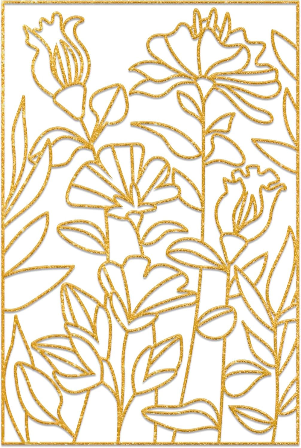 DUS0943C - Kreativset mit 5 Seidenbildern zum Bemalen und Rahmen, Floral, 1 Set
