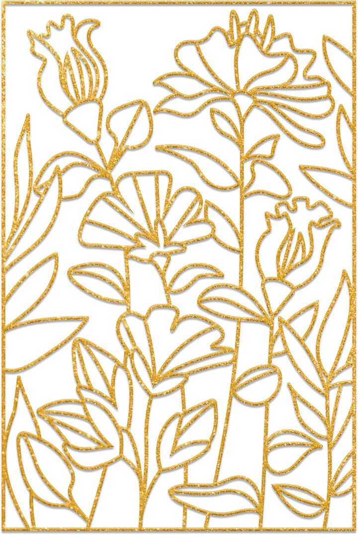 DUS0943C - Kreativset mit 5 Seidenbildern zum Bemalen und Rahmen, Floral, 1 Set