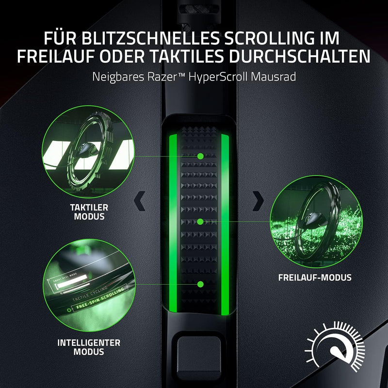 Razer Basilisk V3 - Kabelgebundene Gaming-Maus (10+1 programmierbare Tasten, HyperScroll-Neigungsrad