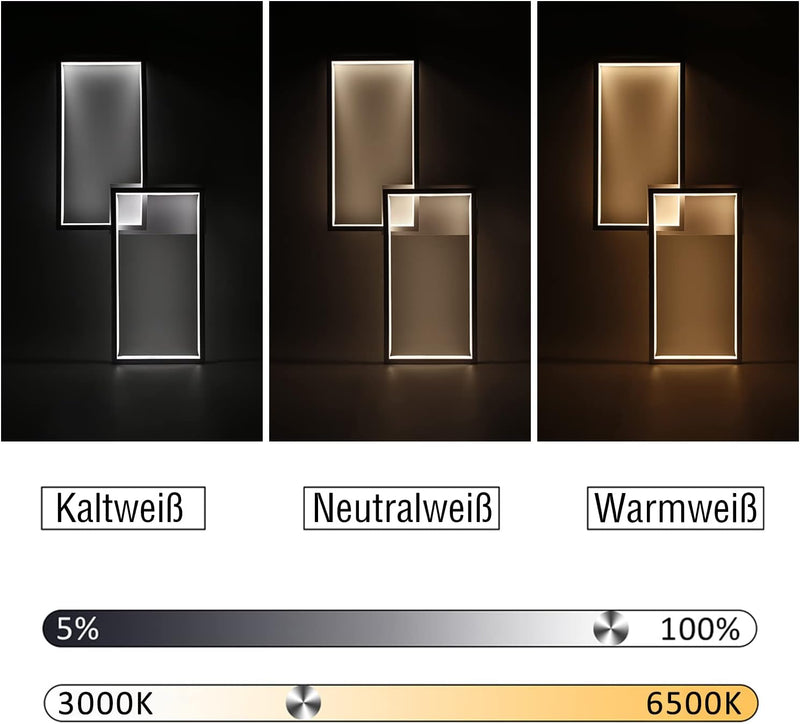 CBJKTX Deckenlampe LED Deckenleuchte Dimmbar mit Fernbedienung 40W Weiss Wohnzimmerlampe aus Metall