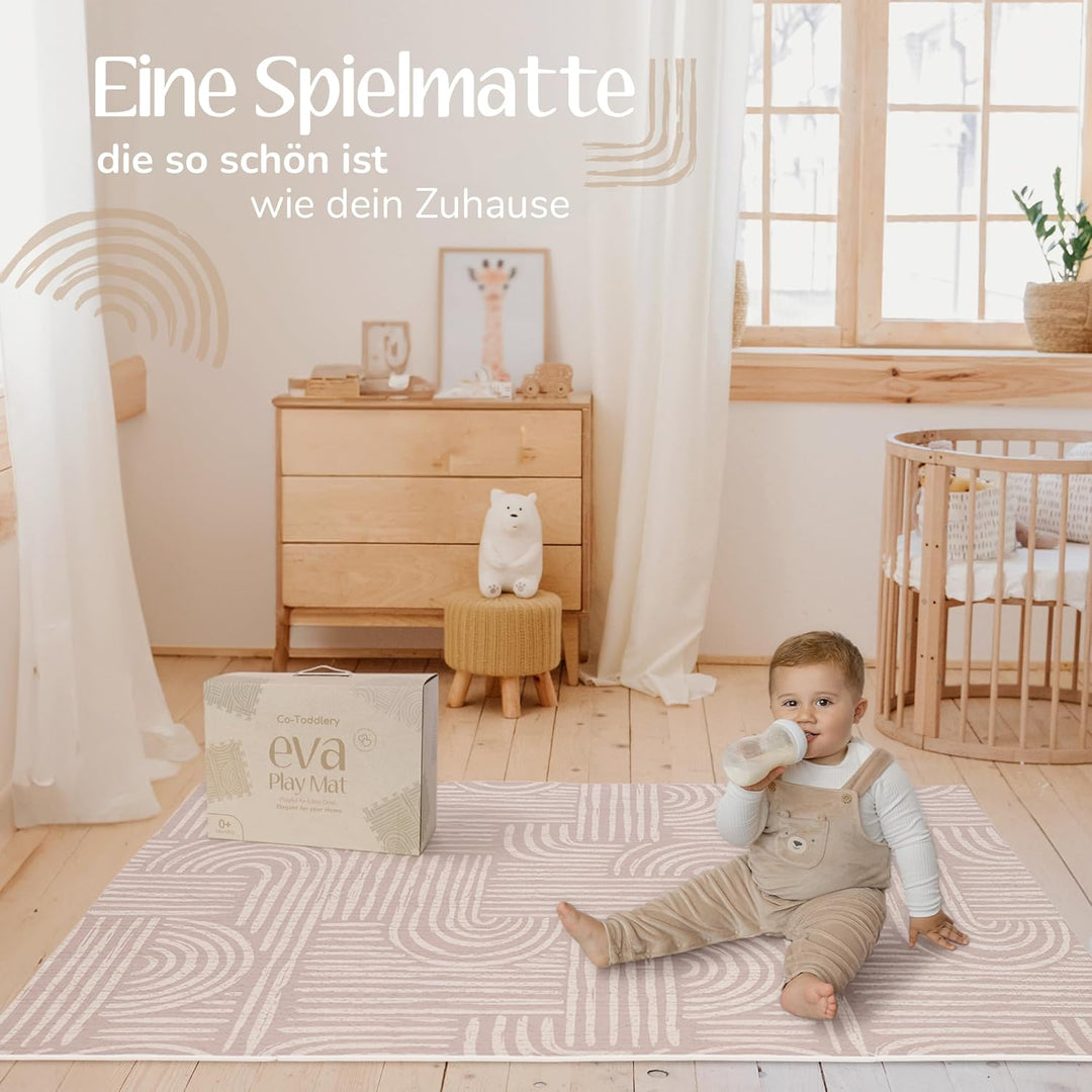 Puzzlematte Baby – Premium Krabbelmatte Baby aus EVA Schaum, Kinderteppich im zeitlosen Design, ruts