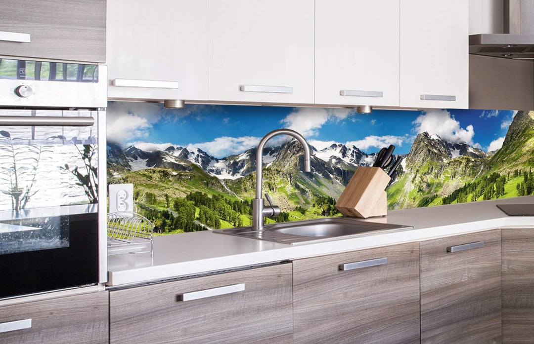 Dimex Küchenrückwand Folie selbstklebend GEBIRGE | Klebefolie - Dekofolie - Spritzschutz für Küche |
