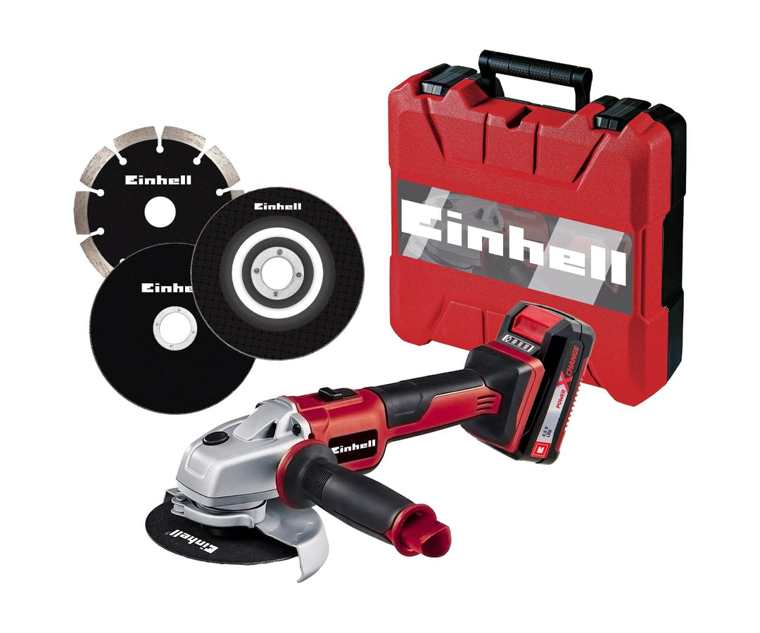 Happy People 41767 - Einhell Kids Power X-Change Axxio Akku Winkelschleifer inkl, Koffer| Kinder Spi