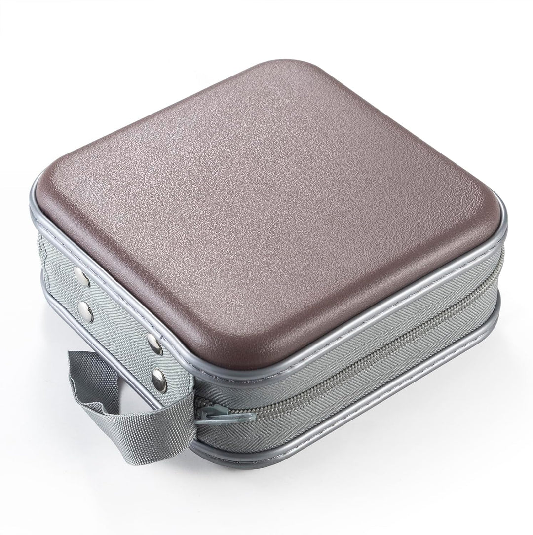 UENTIP CD-Hülle mit 48 Kapazitäten, tragbare DVD-Hülle aus Hartplastik, CD-Organizer, Brieftasche, s