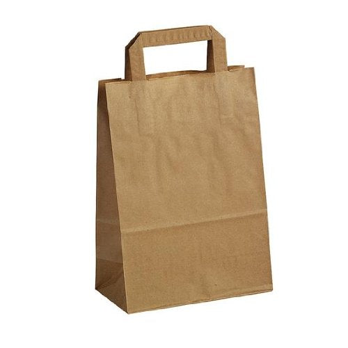 250 Papiertragetaschen braun 22+11x28