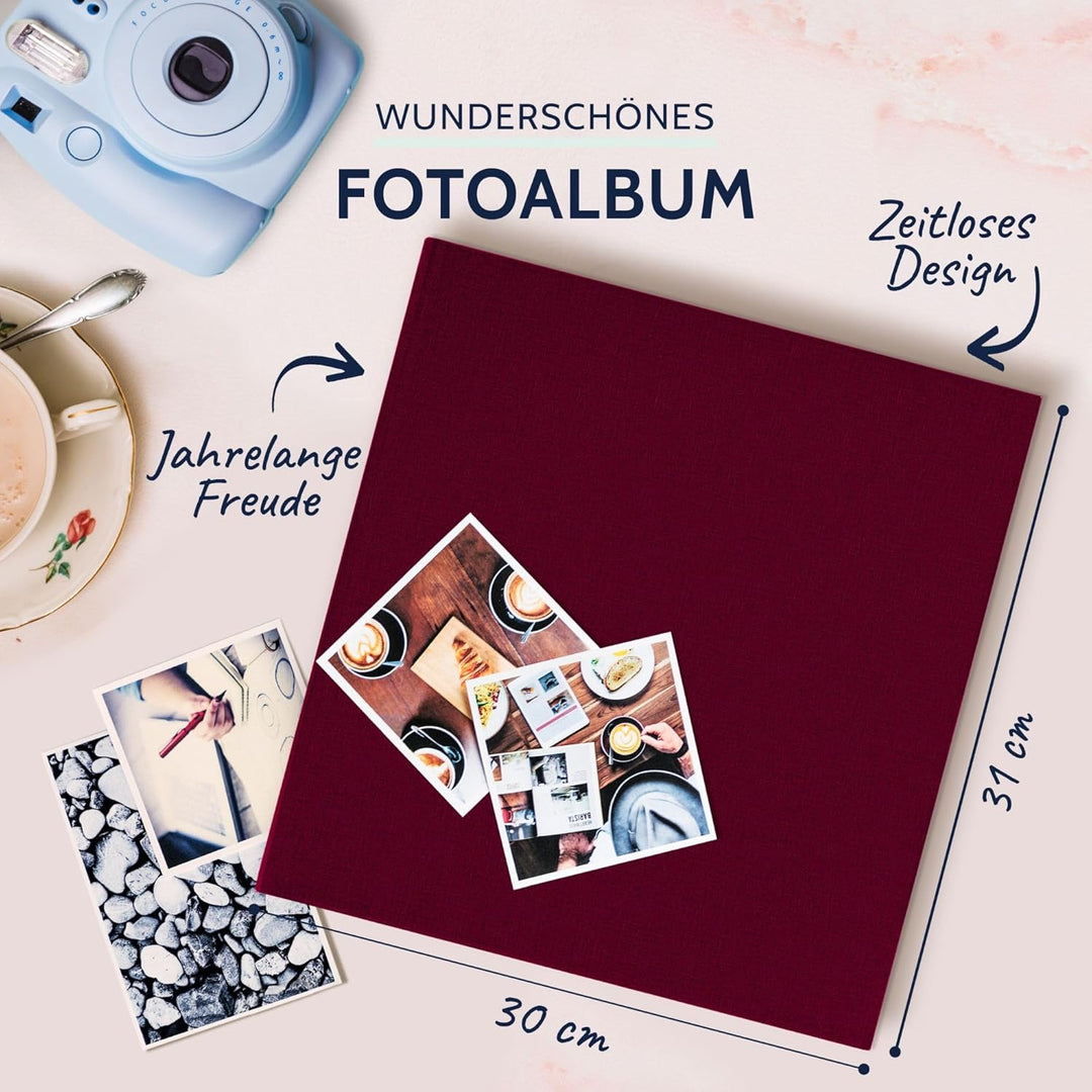 goldbuch 31807 Fotoalbum Summertime Trend, 30 x 31 cm, Fotobuch mit 100 weisse Seiten & Pergamin Tre