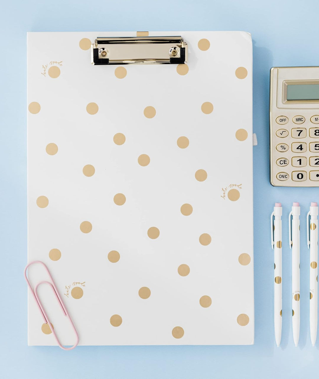 Kate Spade New York Clipboard Folio with Low Profile Clip, Professional Padfolio Includes Lined Note