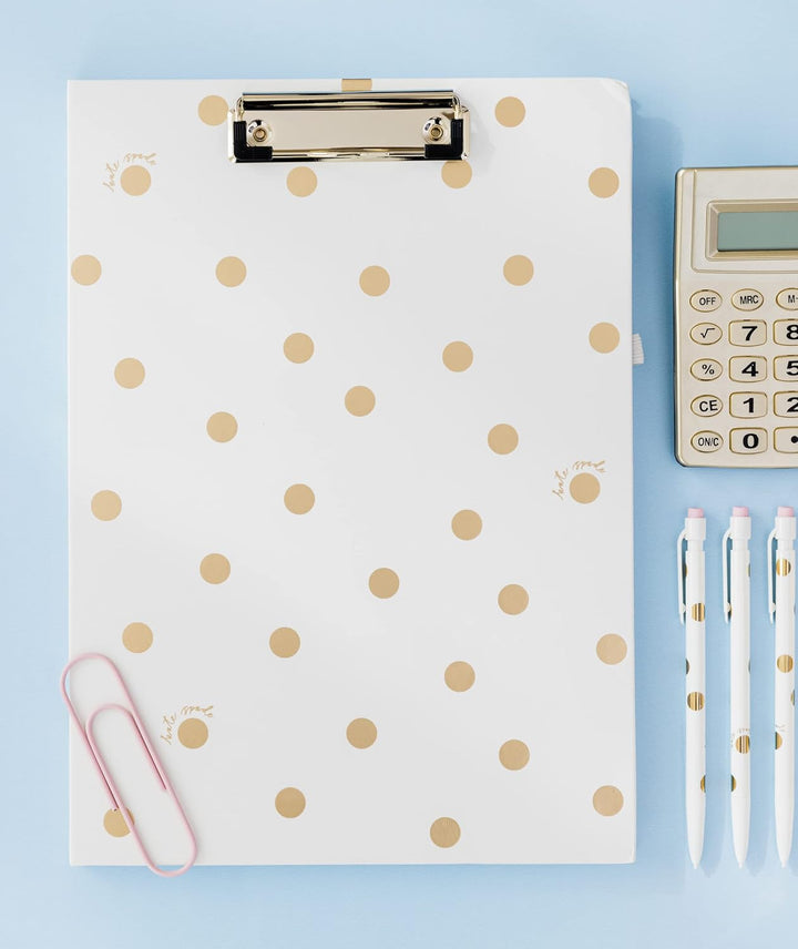 Kate Spade New York Clipboard Folio with Low Profile Clip, Professional Padfolio Includes Lined Note