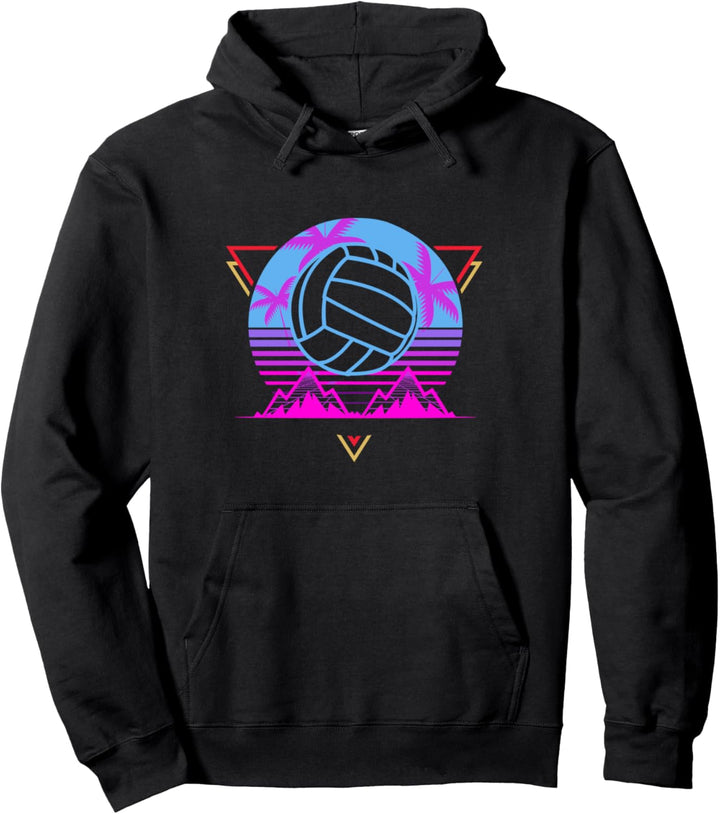 Vintage 80er Jahre Design Volleyball Geschenk Pullover Hoodie
