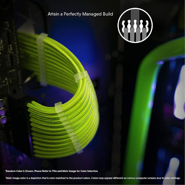 LINKUP - AVA 50cm PSU Kabelverlängerung Ummantelt GPU Nach Mass PC Stromversorgung mit Kamm-Kit┃1x 2