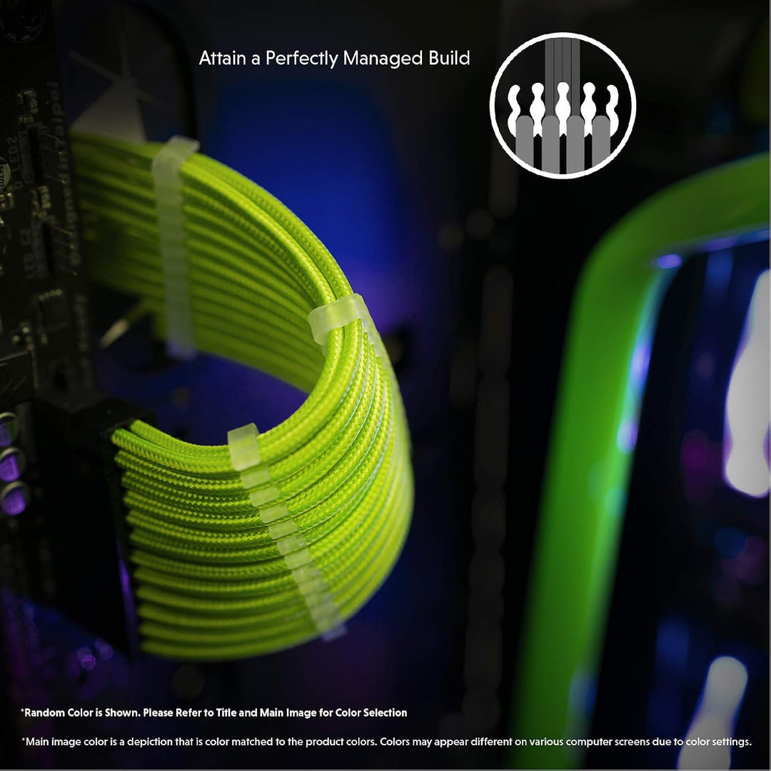 LINKUP - AVA 50cm PSU Kabelverlängerung Ummantelt GPU Nach Mass PC Stromversorgung mit Kamm-Kit┃1x 2