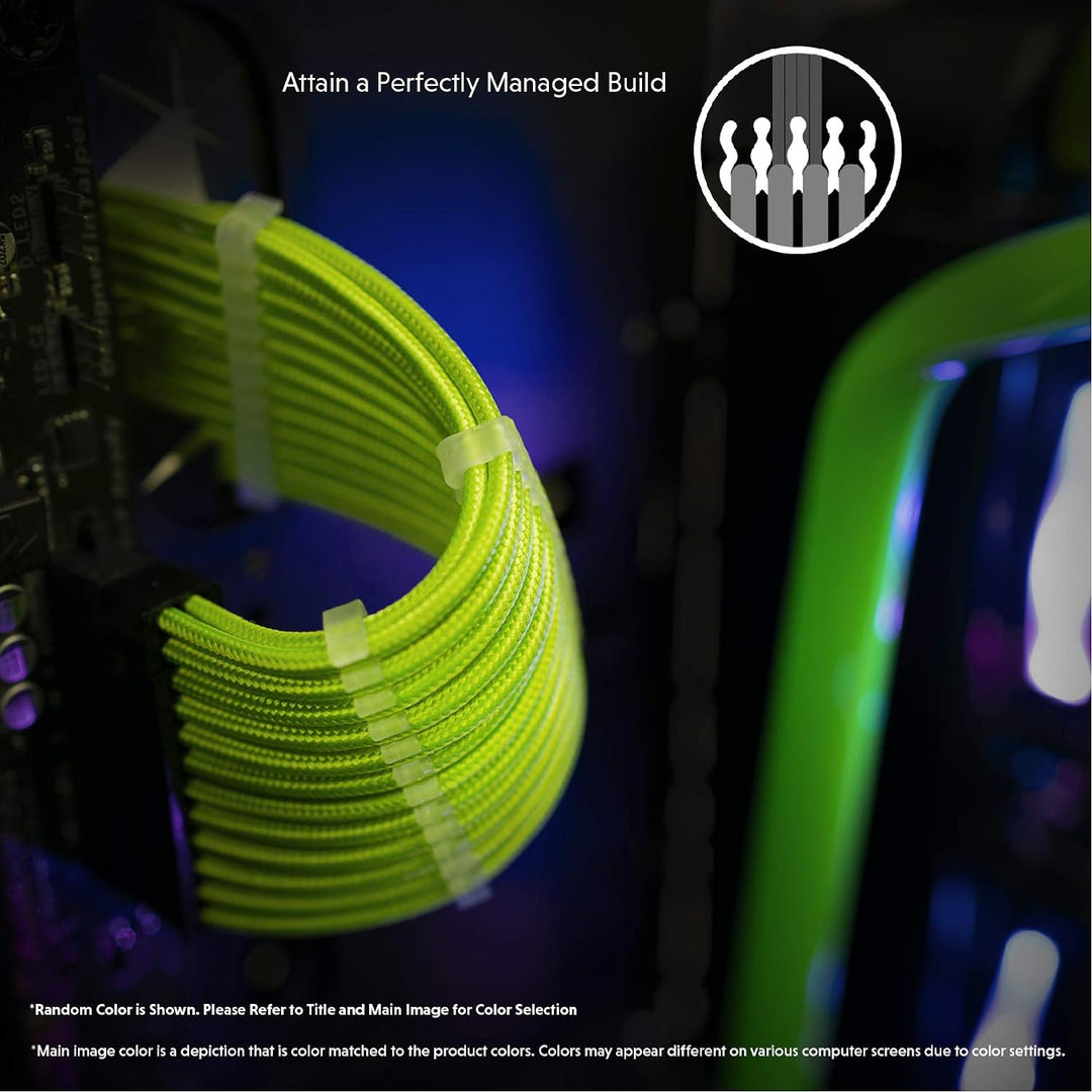 LINKUP - AVA 30cm PSU Kabelverlängerung Ummantelt GPU Nach Mass PC Stromversorgung mit Kamm-Kit┃1x 2